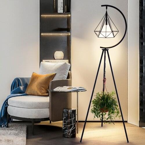 Nordic modern minimalist celebrity floor lamp creative living room bedroom art diamond wrought iron personalized lighting