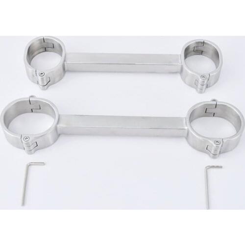 Stainless Steel Spreader Bar Sex Handcuffs Bondage Restraints BDSM Torture Fetish Slave Hand Cuffs Erotic Games For Adults