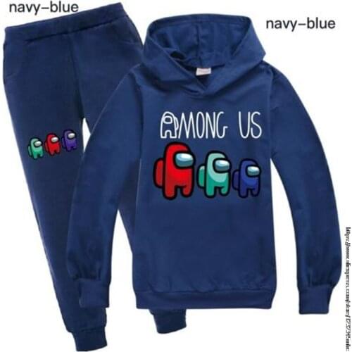 New Among Us Boys Hoodie Kids Clothes Funny Game Among Us Hoodies Teen Girls Baby Boys Sweatshirt Children Costume Pants 1Sets