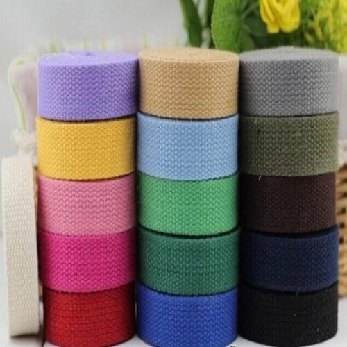 Wholesales 32MM Width Cotton Webbing Belting Fabric Strap Bag Making Thick Quality Sewing Craft Webbing 50M Thick 1.6mm