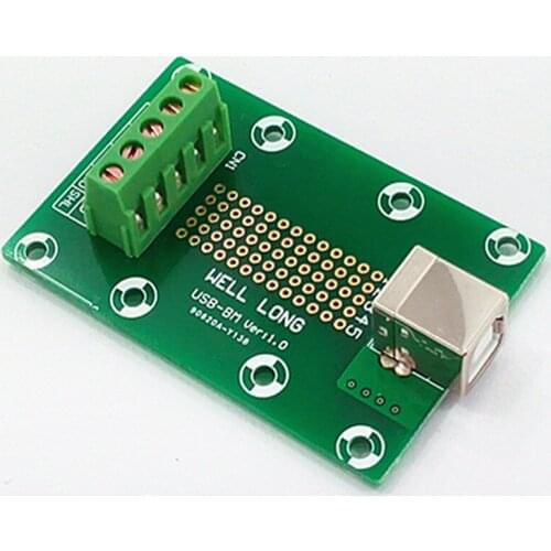 USB Type B Female Jack Breakout Board