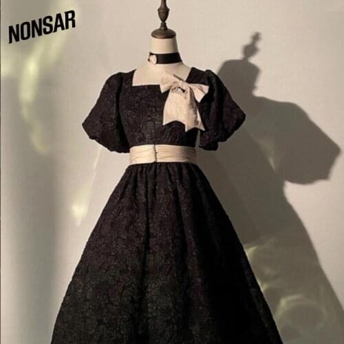 NONSAR Early Spring Dress Chic Temperament Hepburn Retro Design Sense Niche Ladies Style Coffee Break French High Sense Dress
