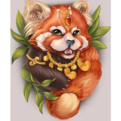 Sale 5D DIY Diamond Painting Animal Fox Cross Stitch Kit Full Drill Square Embroidery Mosaic Art Picture of Rhinestones Decor