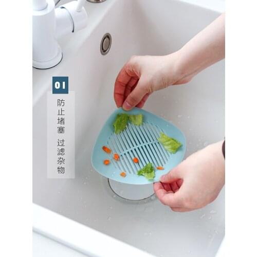Kitchen sink filter mesh bathroom toilet sewer basin anti-hair blocking floor drain cover silicone