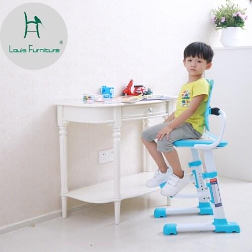 Louis fashion Childrens chairs learning, stool, back adjustable, sitting posture correction, student, liftable writing
