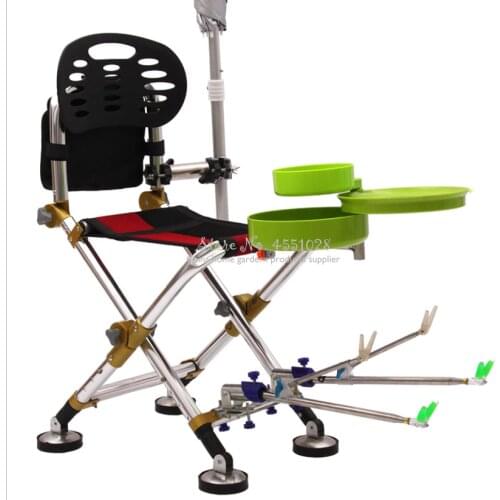 Outdoor Multifunctional Folding Portable Fishing Chair Tackle Fishing Chair Fishing Accessories Fishing Supplies Camping Chair