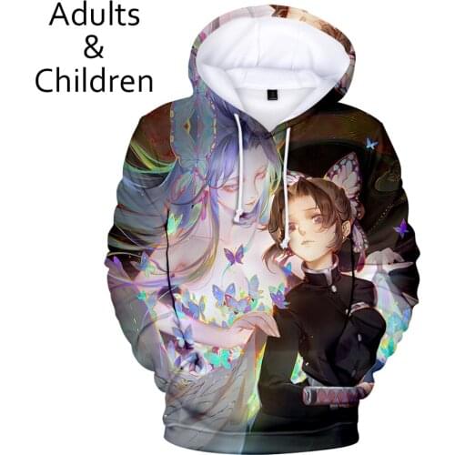 Personality 3D printing Kimetsu no Yaiba Hoody Men Women Autumn Winter Sweatshirts Handsome boy girl Hoodie Demon Slayer Coats