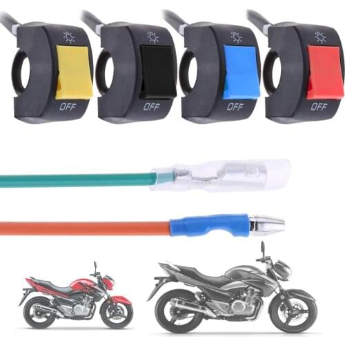 2 Wires Motorcycle Handlebar On/Off Button Switch Universal for LED Headlight Fog Lamp 12V 22mm Electirc Accessories