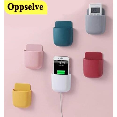 Universal Wall Mounted Holder for Wall Storage Hole-Free Self Adhesive Storage Stand Box for Office Home School Supply Organizer