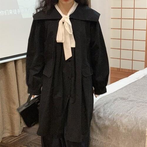 Womens Autumn Coat Solid Womens Trench Coat Casual Long Coats For Women Loose Womens Winter Coats 2021 Womens Windbreaker