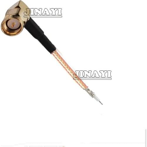 10pcs Right Angle SMA Male Plug Single-end Pigtail cable RG316 15cm 6