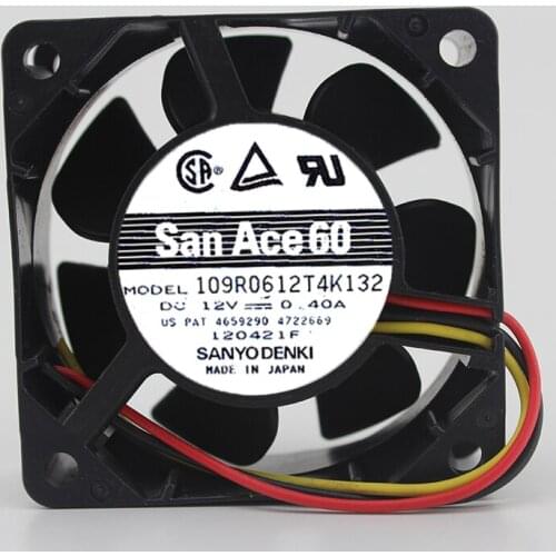 109R0612T4K132 12V 0.40A 6025 fan