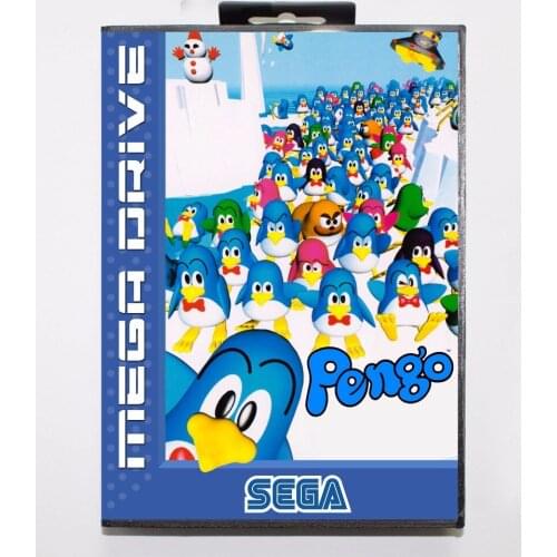 Pengo 16 bit MD Game Card With Retail Box For Sega Megadrive/Genesis