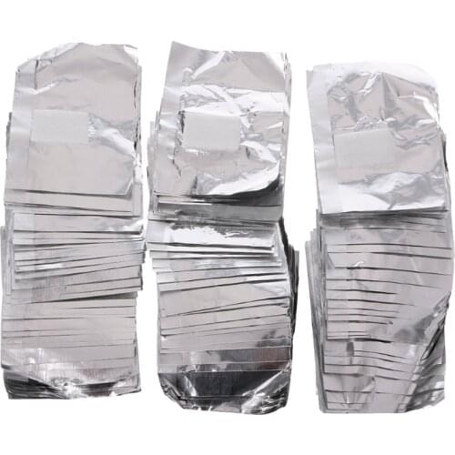 200pcs Aluminium Foil Nail Art Soak Off Acrylic Gel Polish Nail Wraps Remover