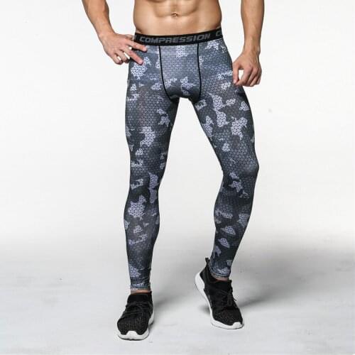 2019 Joggers Men Compression Pants Tights Casual Bodybuilding Man Trousers Brand Camouflage Army Fitness Gym Skinny Leggings