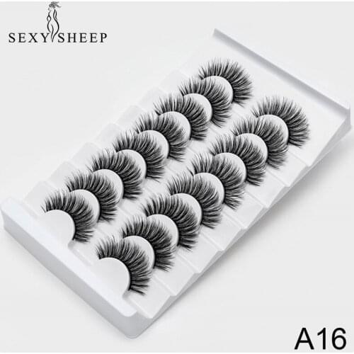 5/8/14 Pairs Natural 3D Soft Mink False Eyelashes Handmade Wispy Fluffy Long Lashes Natural Eye Makeup Tools Faux Eye Lashes
