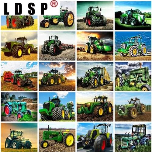 LDSP 5D DIY Diamond Painting Tractor Rhinestone Embroidery Diamond Mosaic Full Layout Cross Stitch Kit Home Decoration Gift