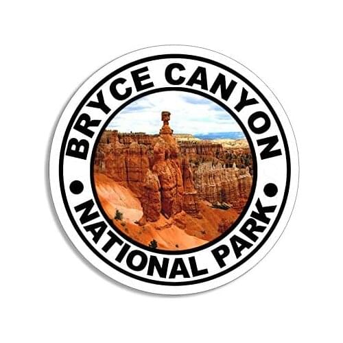 American Vinyl Round Bryce Canyon National Park Sticker (Hike Hiking Inspiration Point)