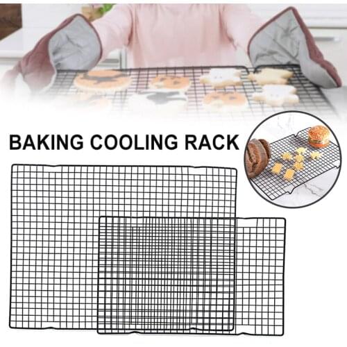 Stainless Steel Nonstick Black Cooling Rack Grid Baking Tray For Biscuit Cookie Pie Bread Cake Kitchen Accessories Drop Shipping