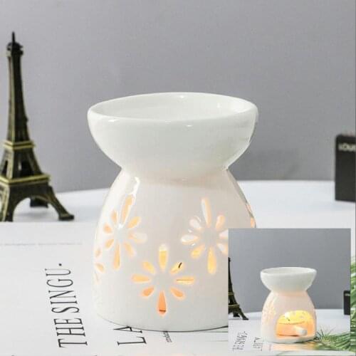 Zen Insence Burner Ceramic Aroma Burner Essential Oil Lamp Hollowing Candle Holder Incense Censer Backflow Incense Burner