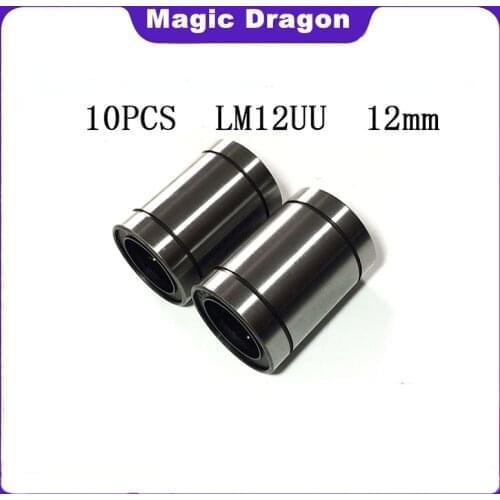 Free Shipping 10pcs/lot Linear Bushing 12mm CNC Linear Bearings for Rods Liner Rail Linear Shaft parts LM12UU 12*21*30mm