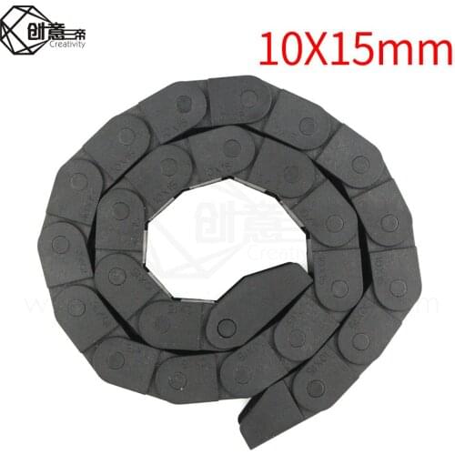 Drag chain 1M 10 x 15mm 10*15mm L1000mm Cable Drag Chain Wire Carrier with End Connectors for CNC Router Machine Tools