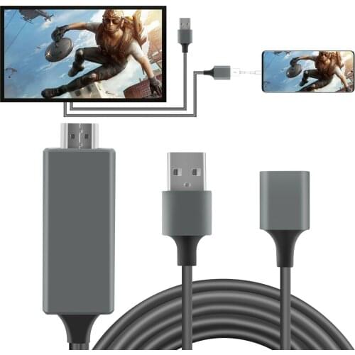 Phone With Screen Line Tv Digital Av Adapter Usb HDMI-compatible Converter Kabel Usb Fast Charge Video Cable For Computer Phone