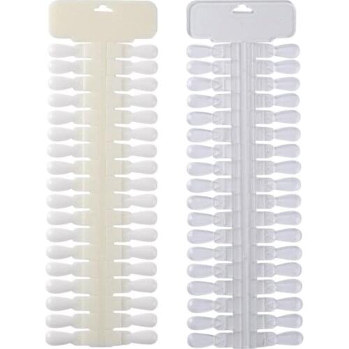 36pcs Removable False Nail Tips Color Card Nail Art Display Board Rack Flat Manicure Color Card Ring Practice Display Tool