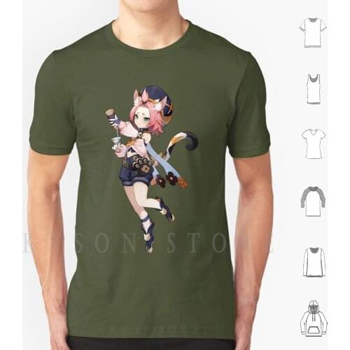 Lewd Genshin Impact-Diona-Ecchi Hentai # 27 T Shirt Cotton Men Diy Print Anime Hentai Ecchi Loli Cute Genshin Impact