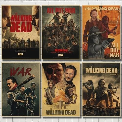 The Walking Dead Hot Season 8 TV Series Poste Bar Cafe Living Room Dining room Wall Decorative Paintings Home Decor