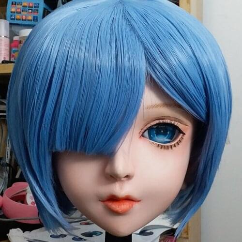 KM111)Quality Handmade Female/Girl Resin Full Head Japanese Cartoon Character Cosplay Kigurumi Mask Crossdresser