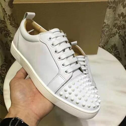 Standard Eur Size 35-48 Men And Women Genuine Leather Fashion Shoes Low Top River Sneakers Hip Hop Streetwear Couple Sports Shoe