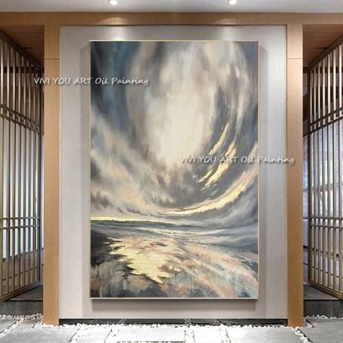 The Hot Sales Handmade Colorful Light View Oil Paintings On Canvas Wall Art Pictures Landscape For Home Decoration No Framed