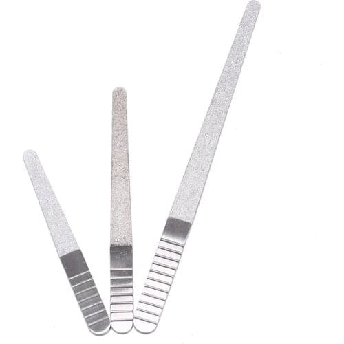 10/12.5/18cm Metal Stainless Steel Nail Files Buffer Sanding Polishing Grinding Blocks Grind Sand Nail Art Pedicure Manicure