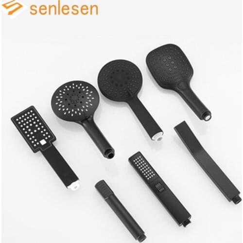 Black Shower Household Multifuncational Nozzle Set Pressurized Shower Pressurized Hand-held Single Nozzle Bathroom Hose