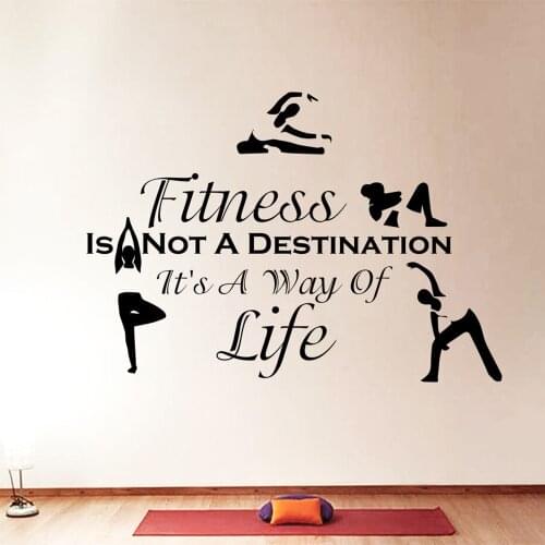 Gym Wall Decals Quotes Sport Fitness Is Not Exercises Gym Indoor Decor Vinyl Sticker Removable Home Bedroom Decoration Z530