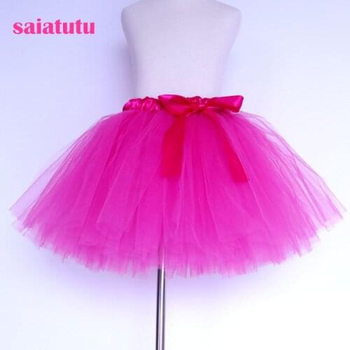 2021 New Fluffy Skirt Mesh Dress Princess Girl Childrens Birthday Dance Festival New Year Stage Performance Costume Rose red