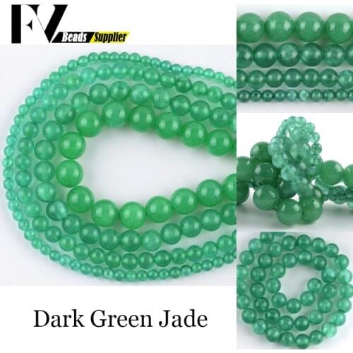 Wholesale Natural Stone Green Jades Chalcedony Beads Round Loose Mineral Spacer Beads For Jewelry Making Diy Bracelet 4 6 8 10mm