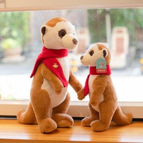 37/50cm lifelike Plush Toy Meerkat Animal Plush Doll Stuffed Mongoose Toys For Kids Birthday Gift