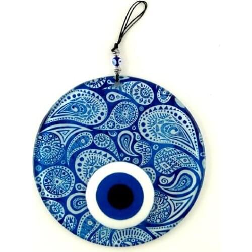 Handmade Mandala Fusion Glass Evil Eye Bead 16cm