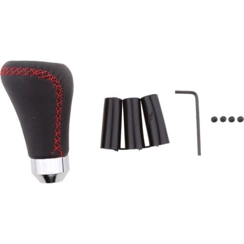 Car Shift Lever Knob Knob Handle Universal Fixed Button Head - Black and Red