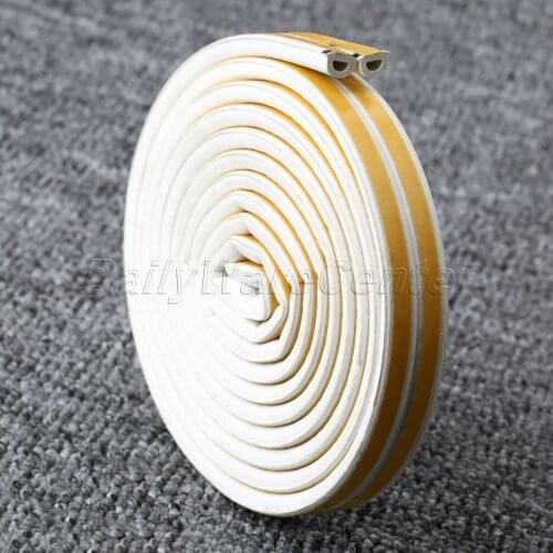 5 Meters D Type Foam Draught Excluder Self Adhesive Window Door Seal Strip For Door Window Frames Accessories EPDM Silicone PVC