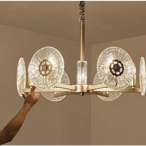 Modern LIivng Room Branch E14 Led Chandelier Lustre Glass Shades Pendant Chandelier Lighting Crystal Holder Hanging Lamparas