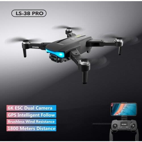 Smart GPS Follow Me Brushless RC Drone 6K HD ESC Dual Camera EIS Anti-shake One-key Return 5G WiFi APP Remote Control Quadcopter