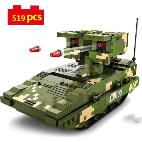 Military Series World War II HJ-10 anti-tank missile soldier Figures DIY Model Building Blocks Bricks Toys Gifts