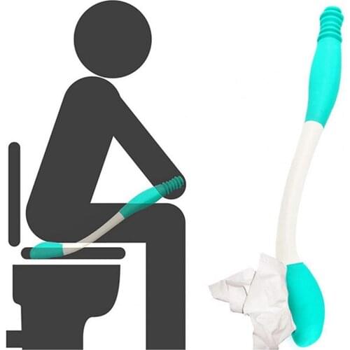 Toilet Aid Convenient Easy Operation Plastic Flexible Long Handle Tissue Grip for Home