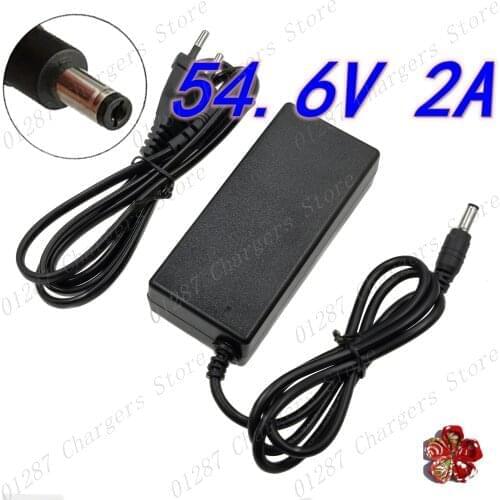 54.6V 2A Lithium Ebike battery Charger 48V 13S li-ion Battery charger DC Socket/connector Large quantity is preferred