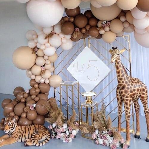 101Pcs/Set Coffee Balloons Garland Birthday Wedding Arch Double Skin Color Latex Balloon Baby Shower Supplies Party Decorations