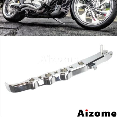 1x Chrome Motorcycle Kickstand Kick-Stand For Suzuki Boulevard M109R 2006-2010 2011 2012 2013 2014 Exotic Anodized Side Stand