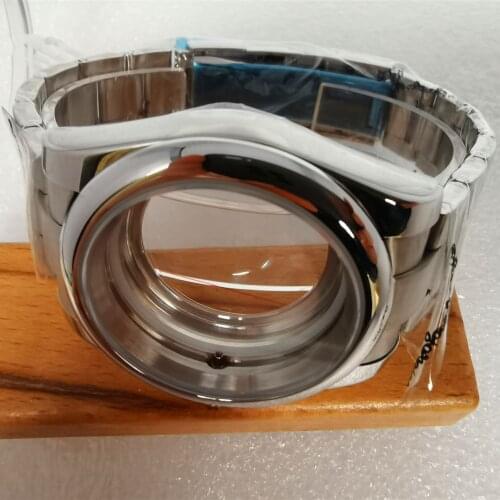 39mm sapphire glass stainless steel polished case Steel strap suitable for NH35 NH36 automatic movement